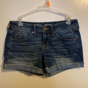 Denim Mid-Rise Shorts
